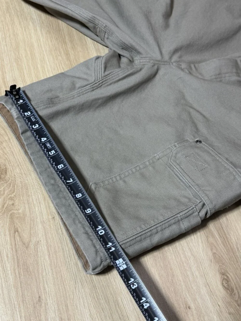 Duluth Trading Work Utility Canvas Cargo Shorts Sz 38 Khaki Brown 100% Cotton